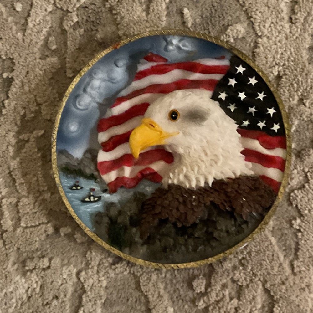 Patriotic Eagle Decorative Plate